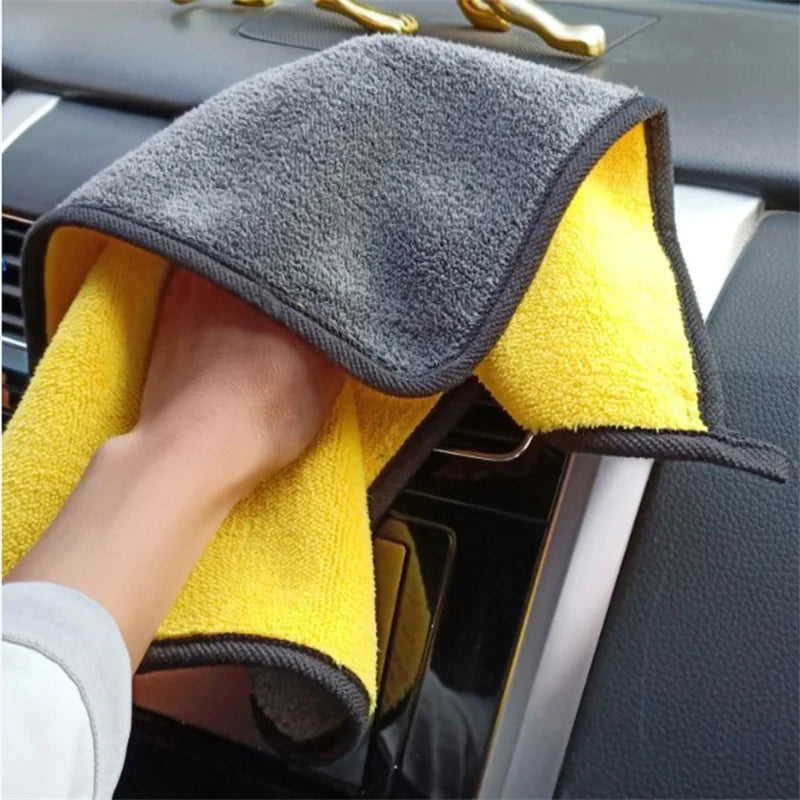 1/2/6 Pack Car Cleaning Cloth Professional Cleaning Car Wiping Microfiber Towel