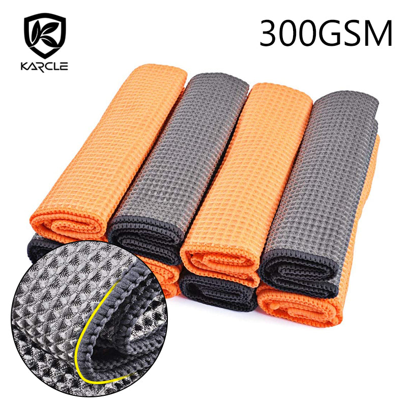 Car Wash Towel Waffle Weave Car Cleaning Drying Cloth Microfiber Towel Car Care