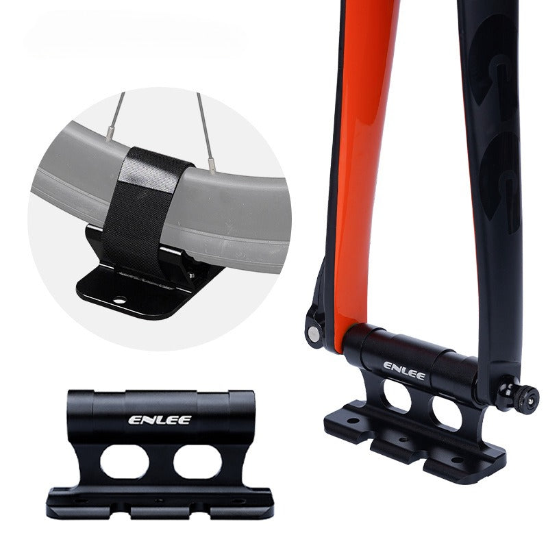 Quick-release thru-axle rear wheel car parking rack for car roof mounting, bicyc