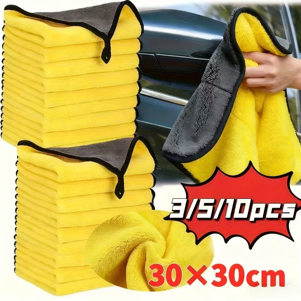 3/5/10pcs Towels for Cars - Soft & Lint-Free - Cleaning Rags Cloths for Car Wash