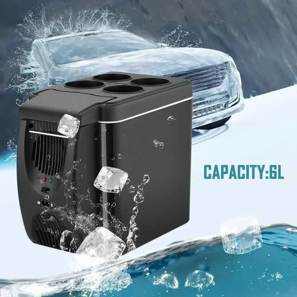 NEW 6L Portable Compact Mini Fridge 12V Car Refrigerator Freezer for Camping Tra