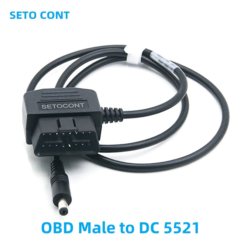 12/24V 1M RA OBD Power Supply Cable for Solar Panel to Vehicle Battery 16 Pin Ma