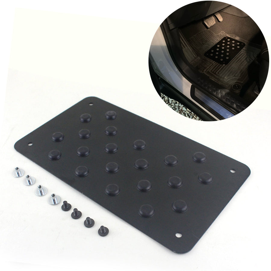 Car Aluminum alloy Black Non-slip Carpet pedal Floor Mat Floor Mat Pedal Rubber