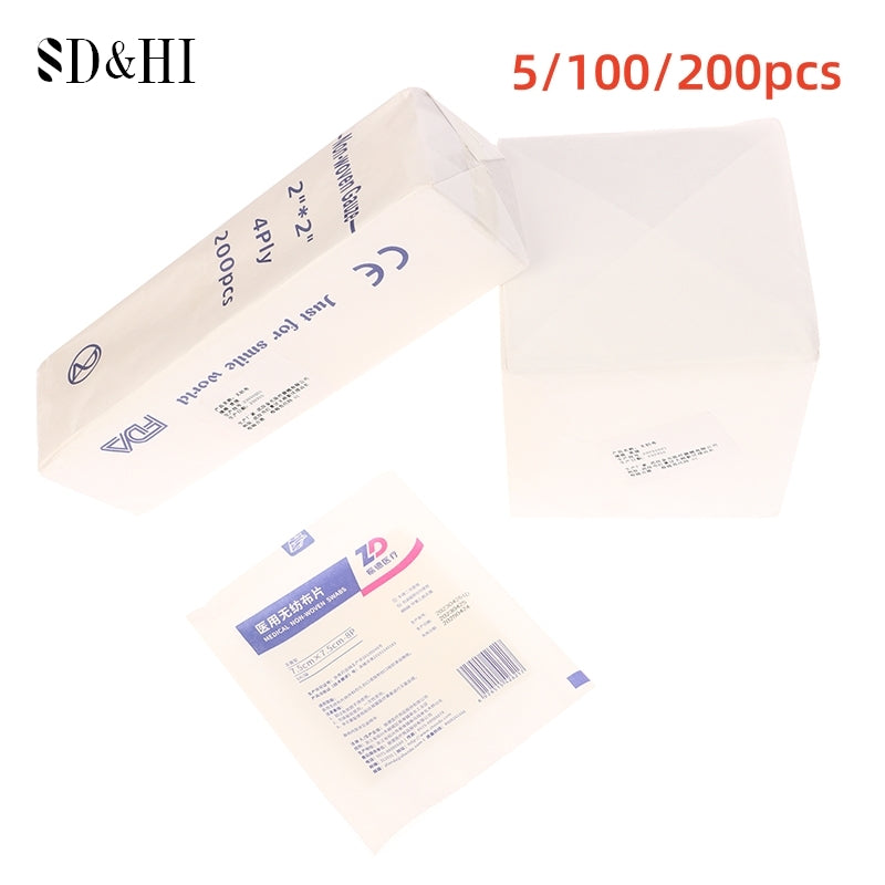 5/100/200pcs White Non-woven Lint-Free Cotton Paper Wipes Makeup Tools NonWoven