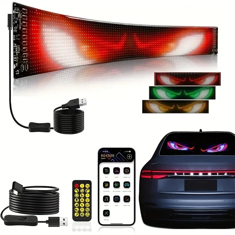 Flexible LED Matrix Panel Programmable LED Sign with USB Power App Remote Contro