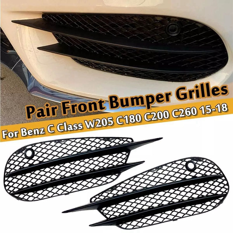 For Mercedes-Benz W205 C-Class C180 C200 C260 2015-2018 Set L+R Front Bumper Fog