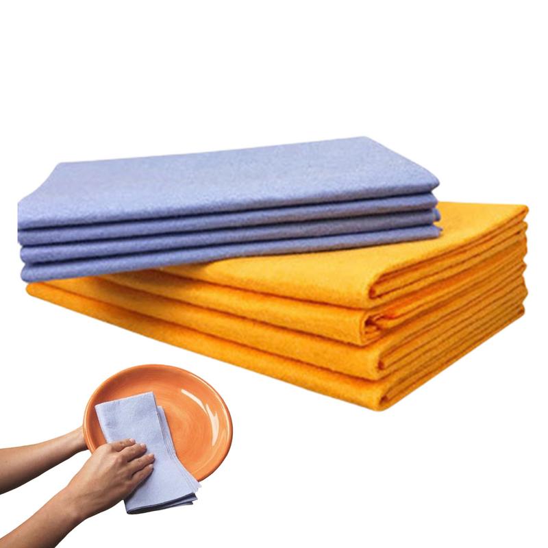 Car Washing Towels 8pcs Super Absorbent Shammy Cloth Reusable Kitchen Chamois To
