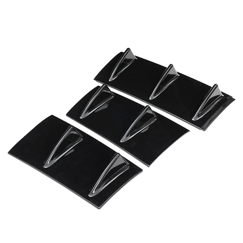 General Hot Sale Shark Fin Three-Section Car Rear Bumper Lip 7-Fin Diffuser Univ
