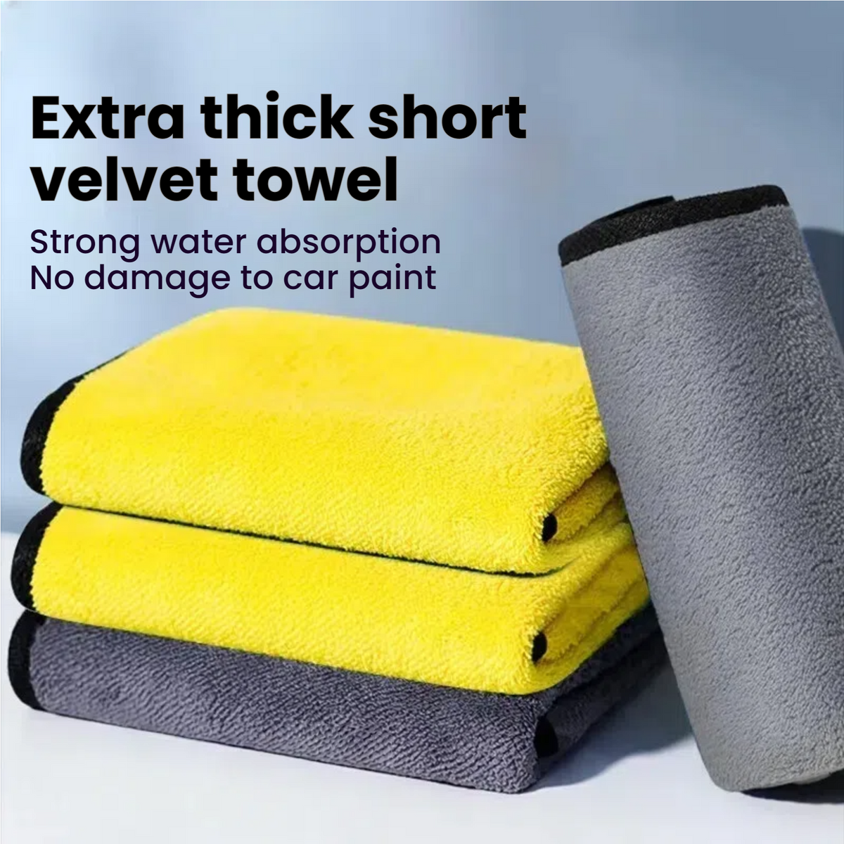 Microfiber Car Washing Towel 400GSM Double-Sided Coral Velvet Clean Towels High