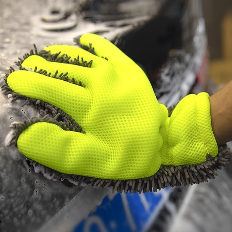 Chenille Car Wash Gloves Microfiber Wipe Car Sponge Scratch Free Car Wash Cleani