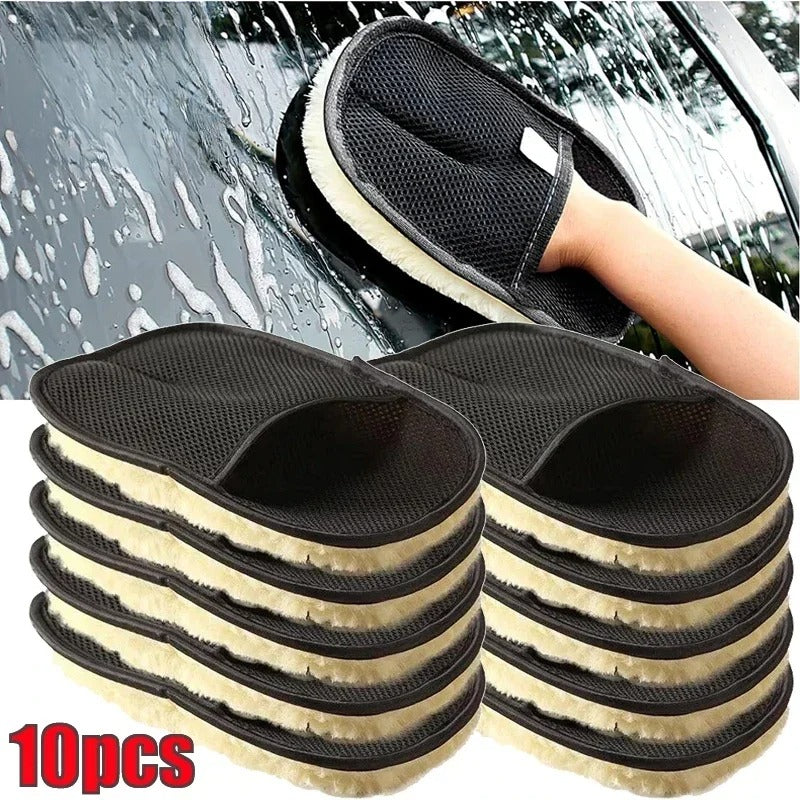 1/3/5/10Pcs Car Cleaning Sponge Glove Car Polishing Washing Mitt Gloves Microfib