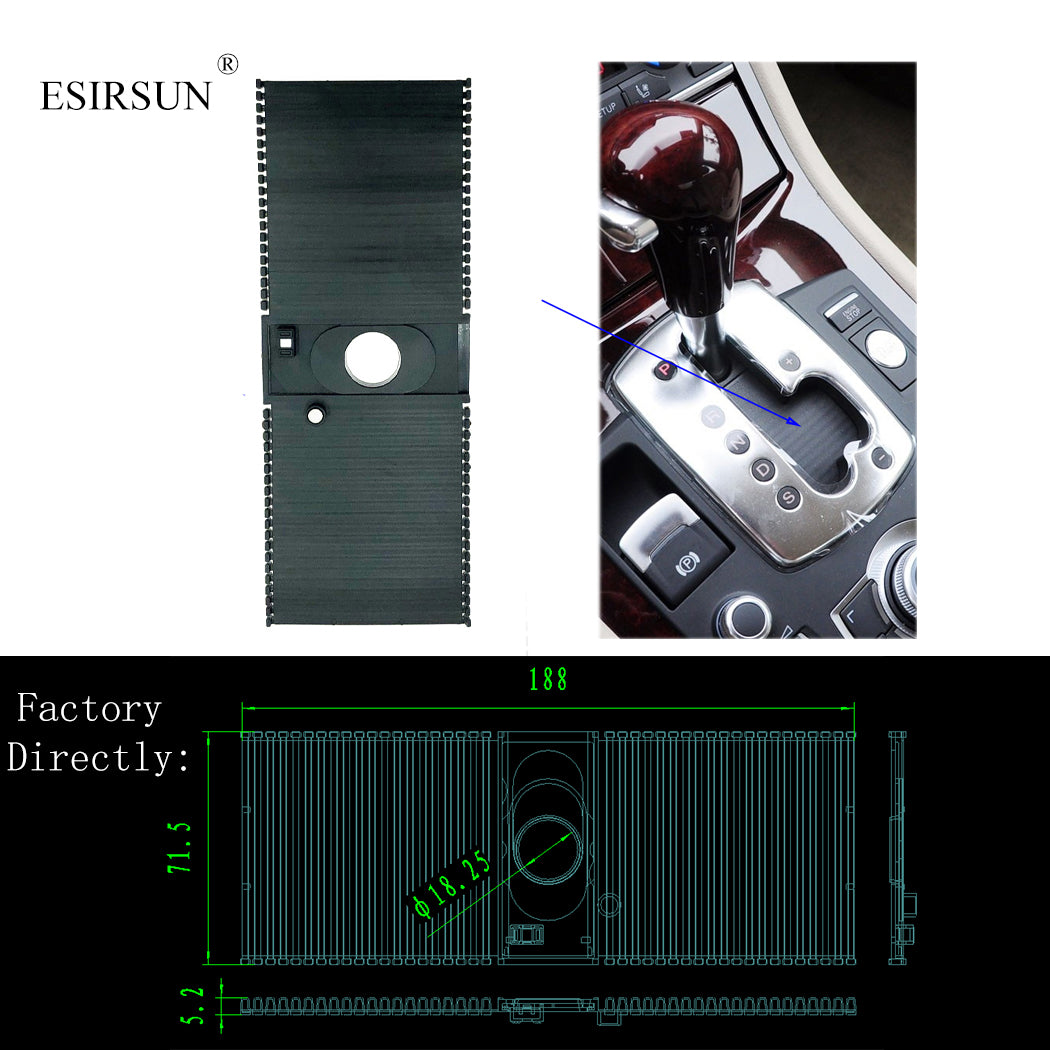 ESIRSUN Fit For LHD Audi S8 Quattro A8 2004-2010 Bentley Gear Shift Lever Dust S