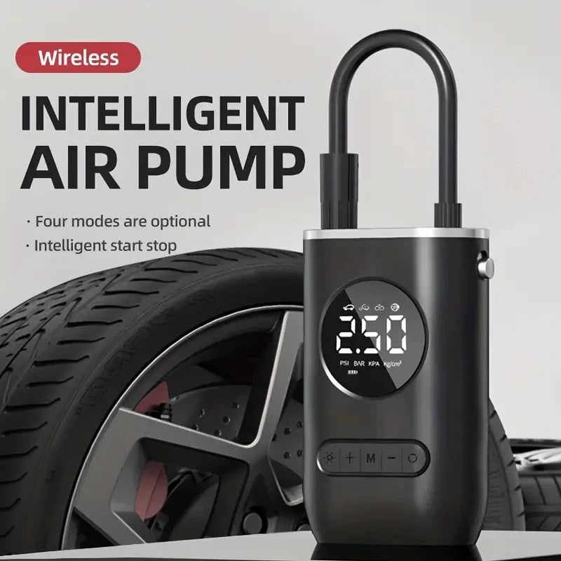 1 Set Car Air Pump Portable Mini Self Propelled Electric Tire Pump Handheld Wire