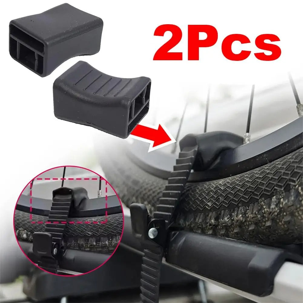 Roof Rack Bike Wheel Adapter Straps with Cushion Bicycle Frame Steel Ring Protec