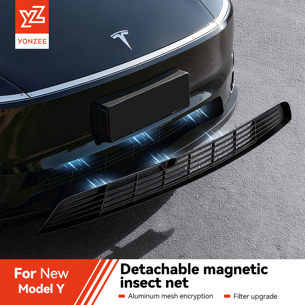 YZ for Tesla Model Y Juniper Front Protective Grille Guard Aluminum Alloy Magnet