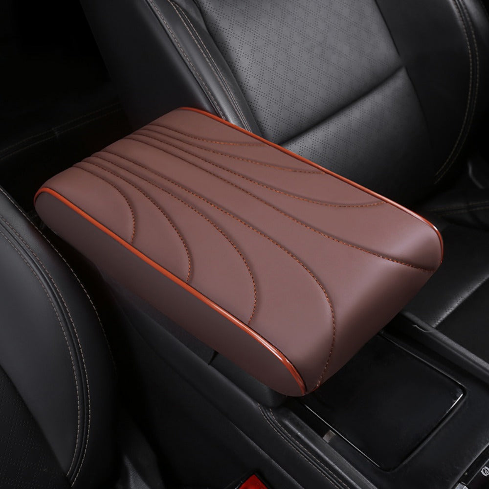 Thick Car Armrest Mat Comfortable Soft Center Console Cover Anti-slip Elastic St