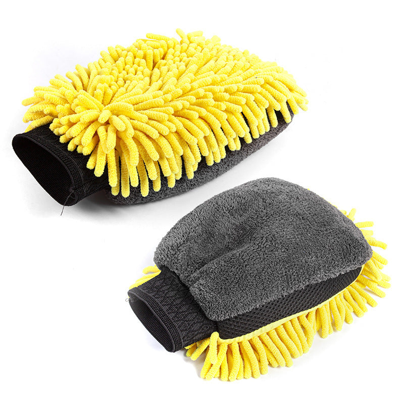 Large Microfiber Car Wash Mitt Waterproof Chenille Gloves Thick Car Cleaning Mit