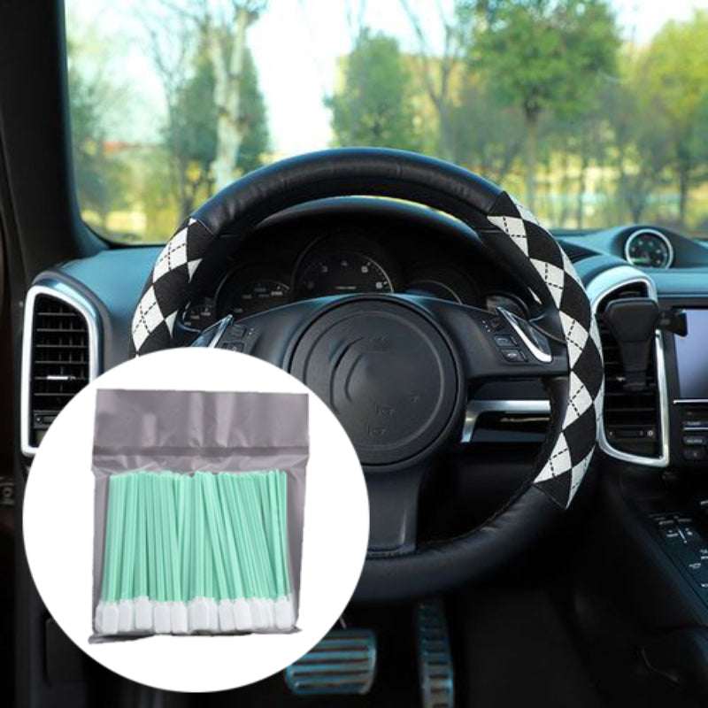 50PCS Cleaning Sponge Cloth Swabs Polyester Fibre Single Side Double Layer Cloth