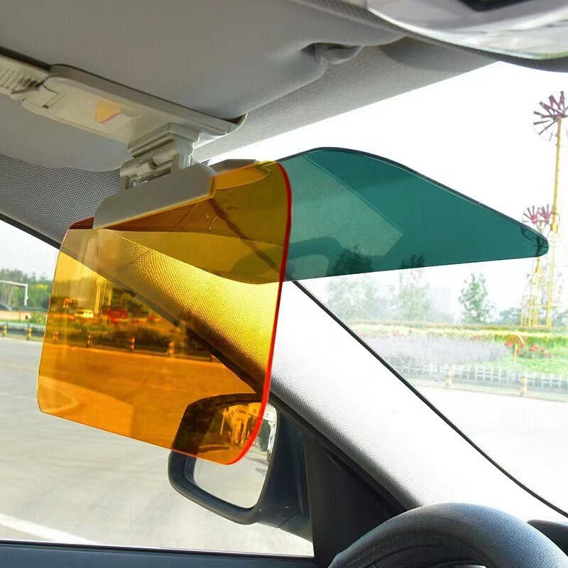 Car Anti-Glare Mirror, Vehicle Sun Visor Extension for Day & Night Use, Driver E