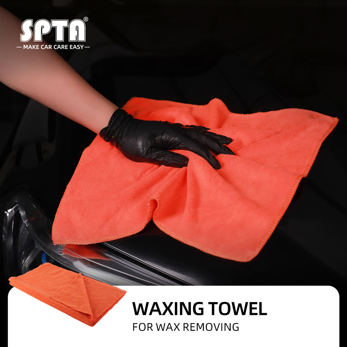 (Single Sale) SPTA Microfiber Edge Extra Soft Car Clean Remove Wax Cloth Automob