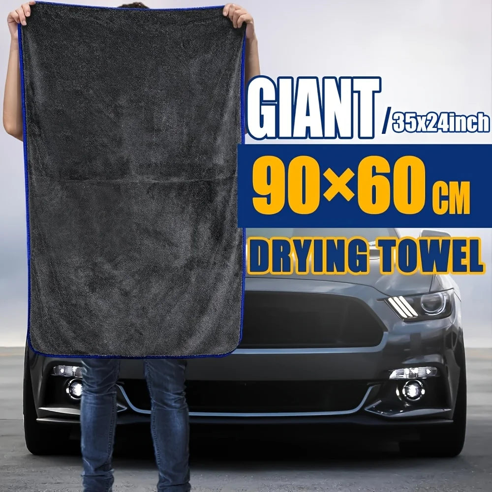 1pc Extra Large Car Drying Towel - Ultra-Absorbent Soft Lint & Streak-Free Quick