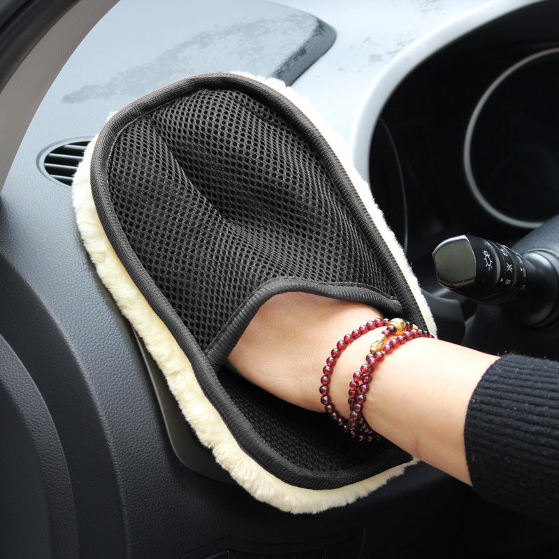 Car Styling Wool Soft Car Washing Gloves Cleaning Brush Motorcycle Washer Care P