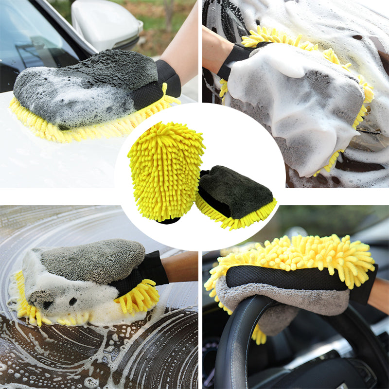 Car Chenille Premium Scratch-Free Microfiber Wash Mitt Waterproof Car Thick Clea