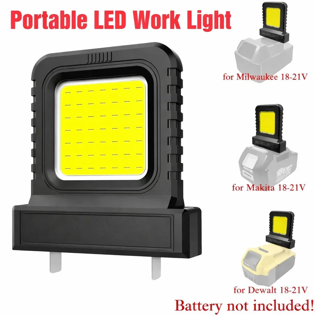 LED Work Light Portable Inspection Light 14W 2 Modes Lighting Rechargeable Batte