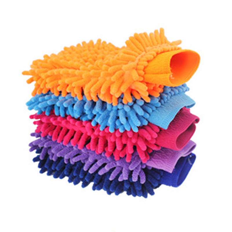 Waterproof Car Wash Microfiber Chenille Gloves Thick Car Cleaning Mitt Wax Detai