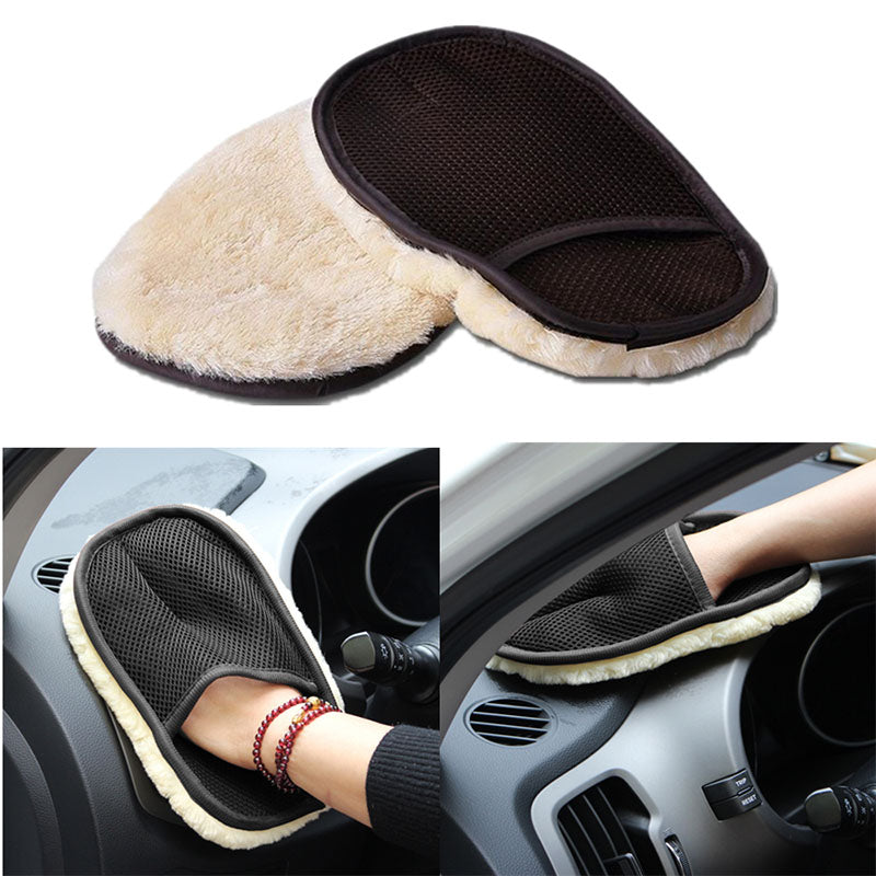Microfiber Wool Soft Auto Car Washing Glove Cleaning Car Cleaning Glove Motorcyc