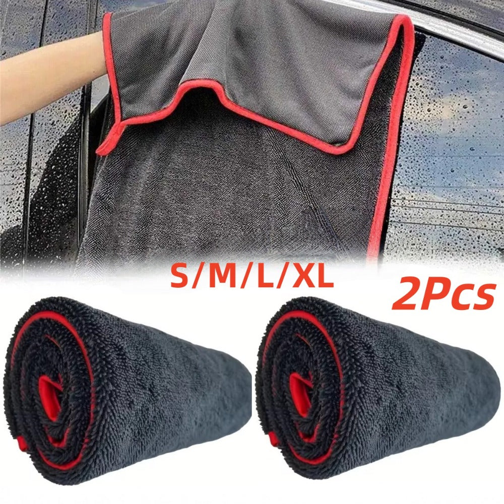 2Pcs Super Absorbent Microfiber Car Washing Towel Pulloff Drying for Car Windows