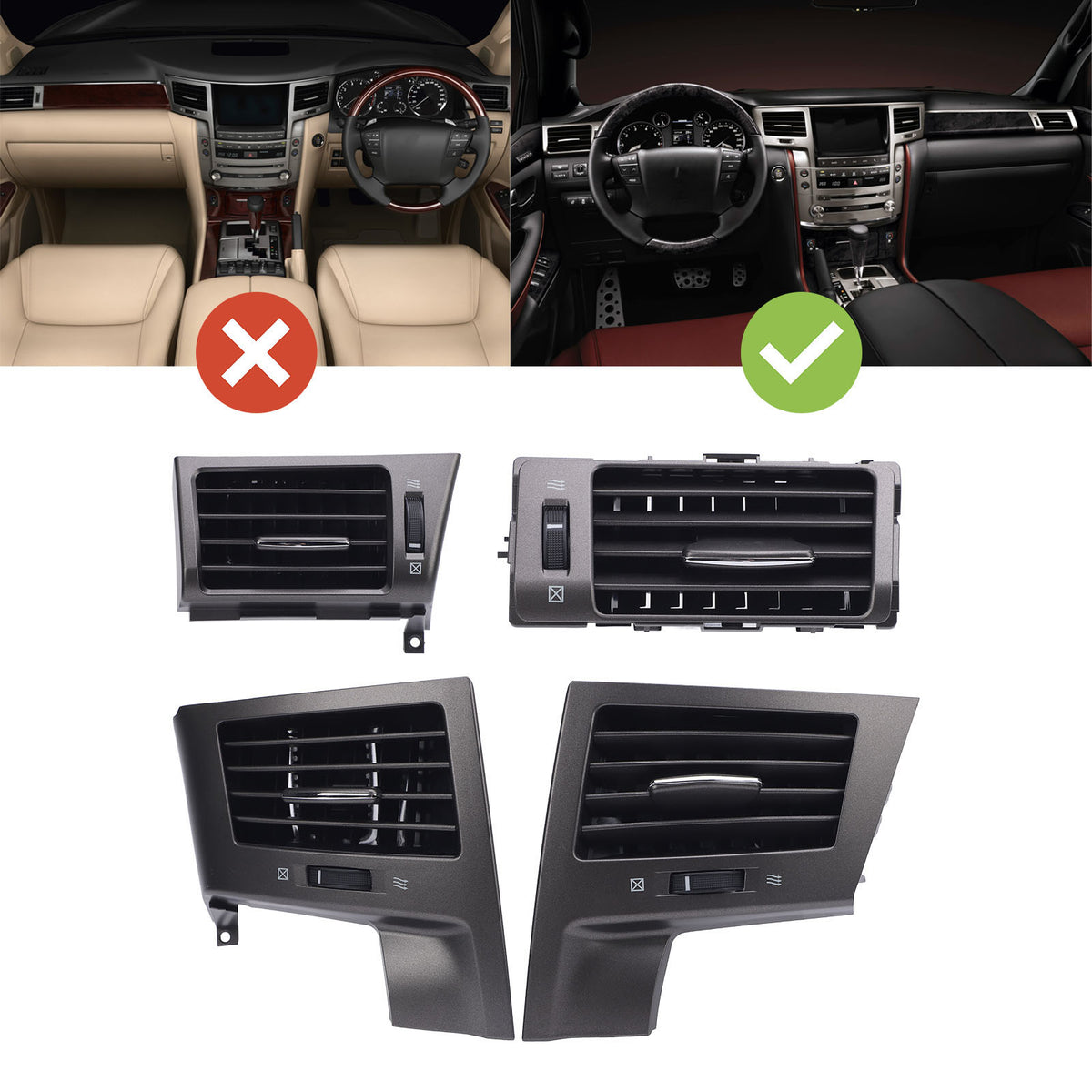 Center Console Dashboard Air Vent Panel Promote Airflow Simple Installation Car