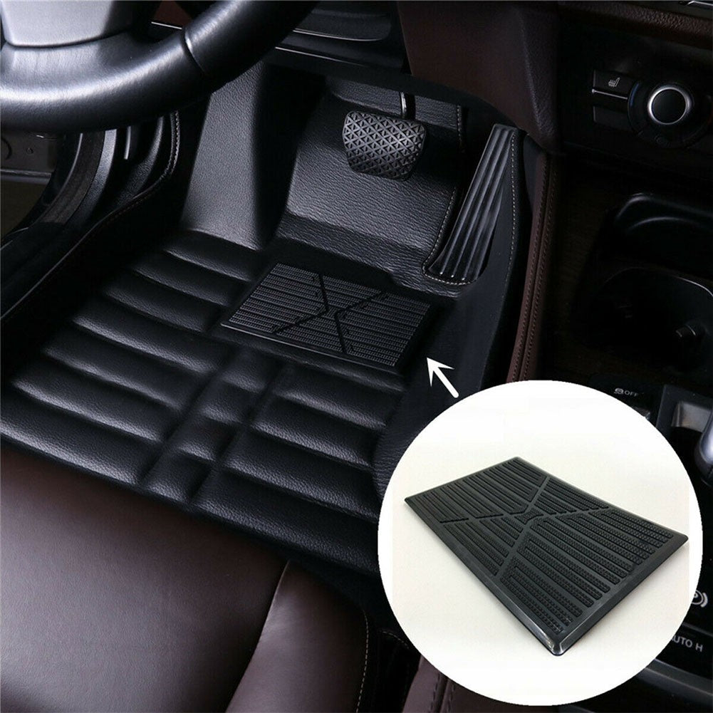 Universal Car Carpet Plate Floor Pad Heel Foot Mat Pedal Patch Cover Black PVC W
