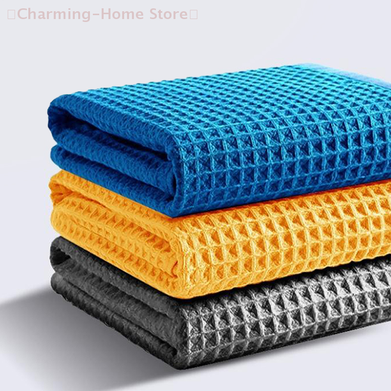 Car Wash Towel Glass Cleaning Water Drying Microfiber Window Clean Wipe Auto Det