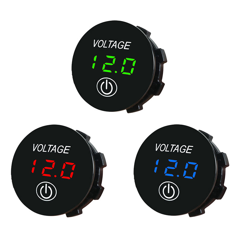 12V LED Digital Voltmeter Waterproof Voltage Gauge Meter Battery Tester with Dig