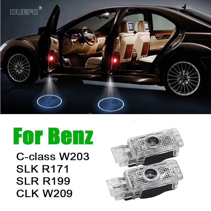 2PCS Welcome Logo Car Door Projector Decorative Light For Mercedes-Ben W203 (200