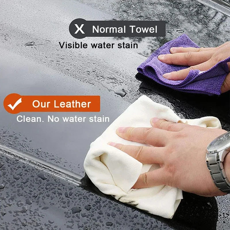 Natural Chamois Leather Car Washing Towels Super Absorbent Car Home Window Glass