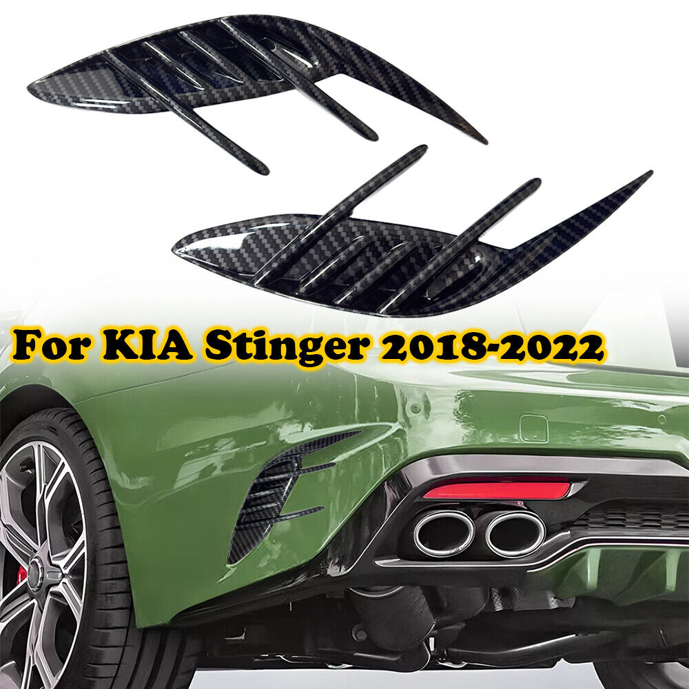 For KIA Stinger 2018-2023 Car Sticker Rear Bumper Side Vent Spoiler Canard Cover