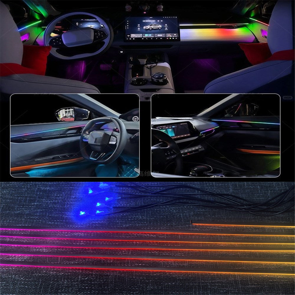 Universal Symphony Led Car Ambient Light RGB Color Acrylic Strip Streamer Interi