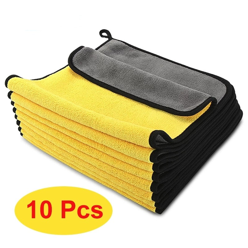 3/5/10 pcs Extra Soft Car Wash Microfiber Towel Car Cleaning Drying Cloth Car Ca