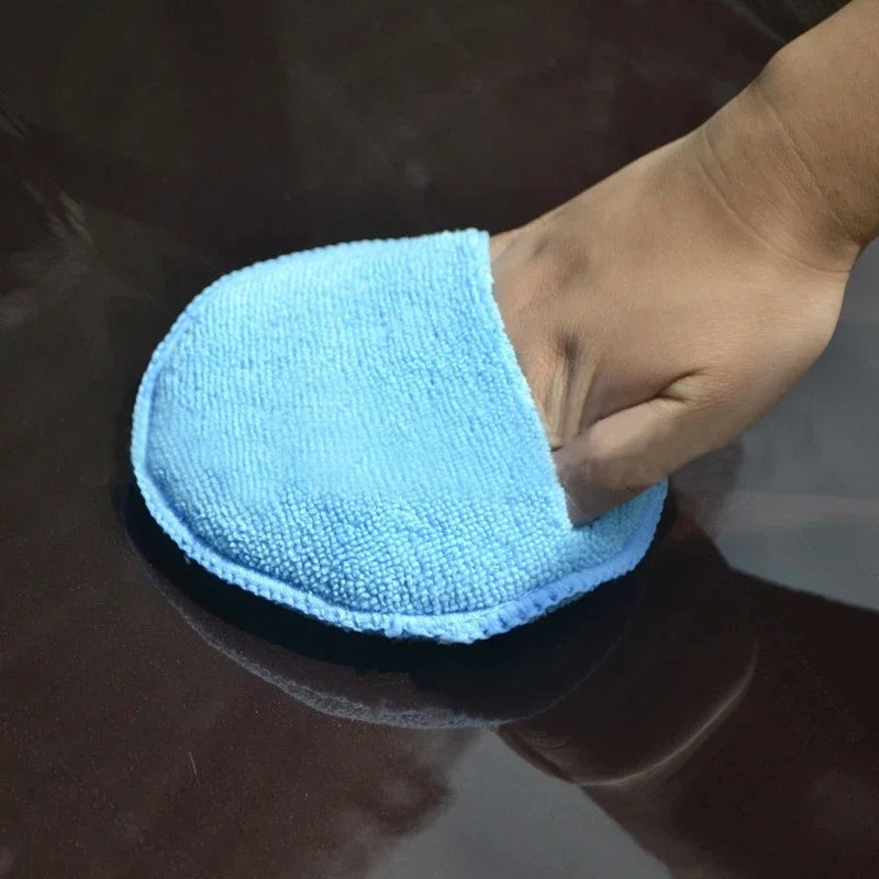 10Pcs Microfiber Wax Towel Ultra-Soft Polishing Waxing Pocket Cars Wax Foam Spon