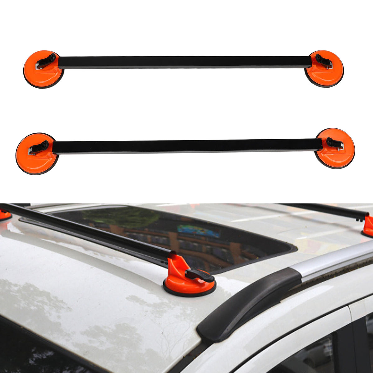 Car Rooftop Luggage Rack Stable Fixation 36.22 Inch Suction Mount Car Roof Rack