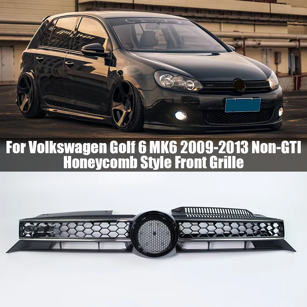 GTI Style Car Front Bumper Centre Grille For Volkswagen Golf 6 MK6 2009 - 2013 H