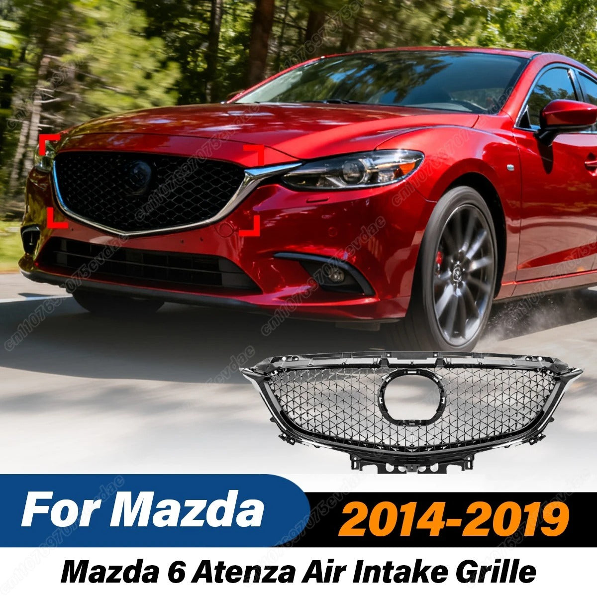 For Mazda 6 Atenza 2014 2015 2016 2017 2018 2019 Car Front Grills Honeycomb Mesh