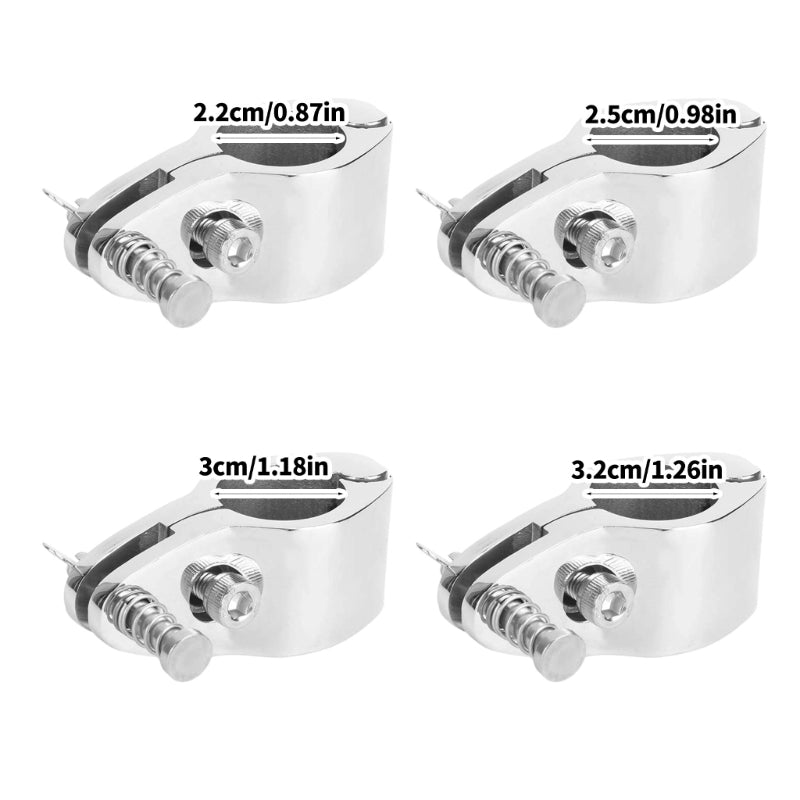 2pc Pipe clamps 316 Stainless Steel for Boat Bimini Top Hinged 22mm 25mm 30mm 32