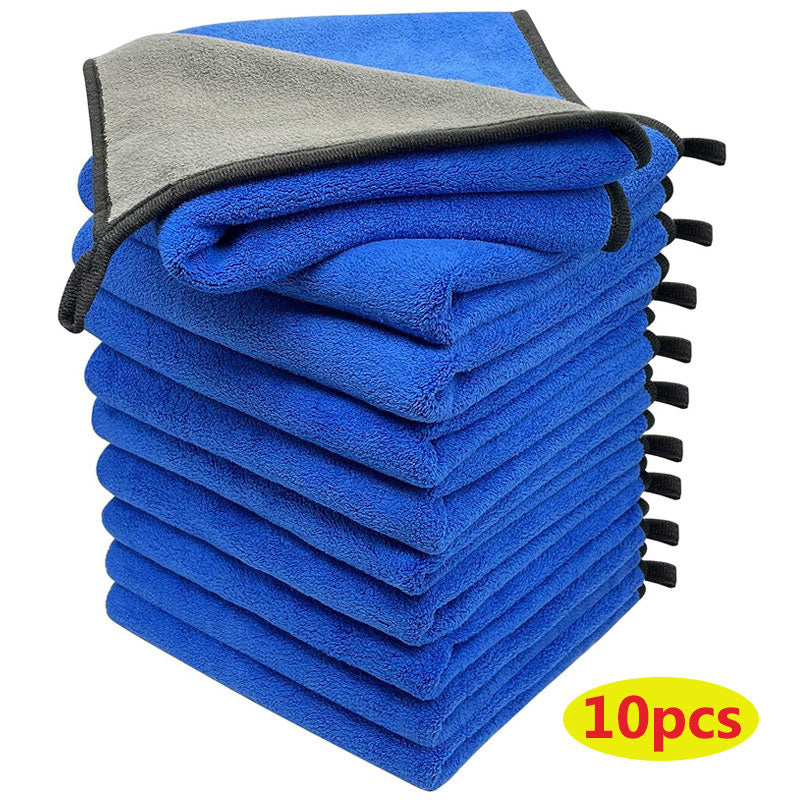 3/5/10pcs Microfiber Cars Wash Towels Extra Soft Cleaning Rag For Car Washing To
