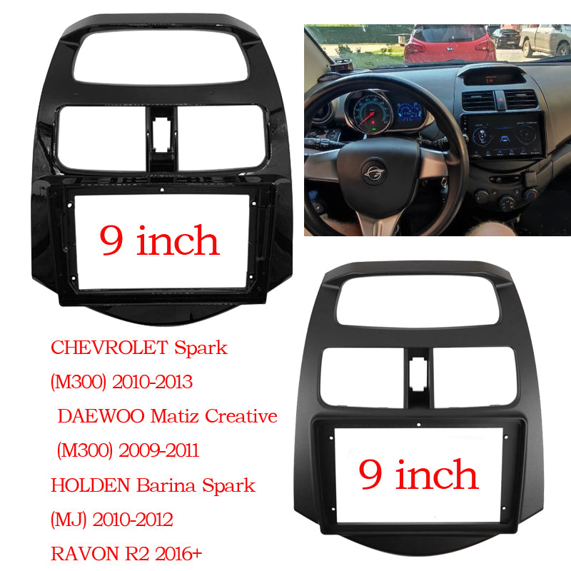 9 Inch Android Navigation Screen Dashboard 2 Din Car Dash Trim Kits Stereo Facia
