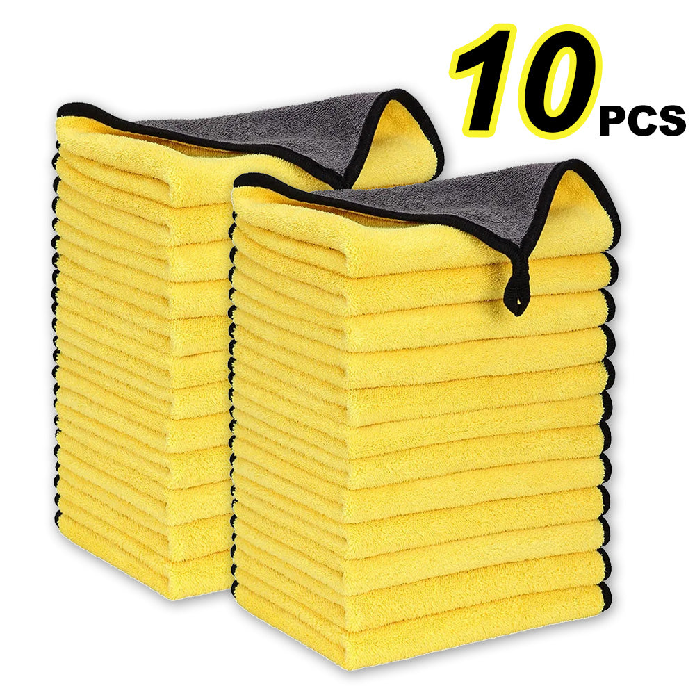 5/10pcs Microfiber Wash Towel Car Cleaning Detailing Car Drying Cloth Window Gla