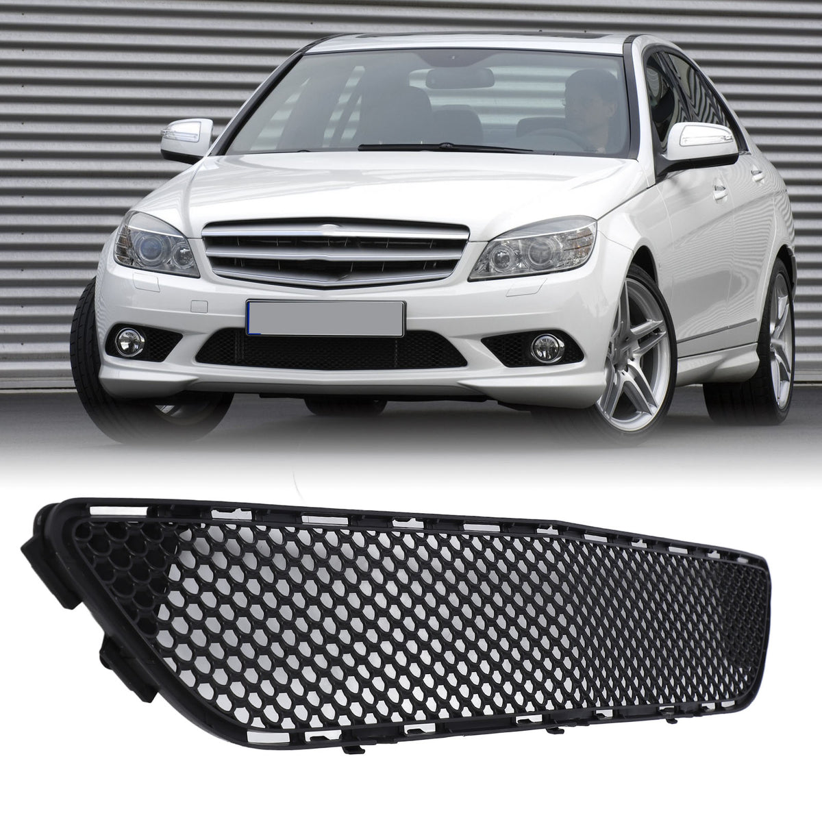 Center Mesh Grill 2048850153 High Hardness Sturdy Front Bumper Lower Grille Prot
