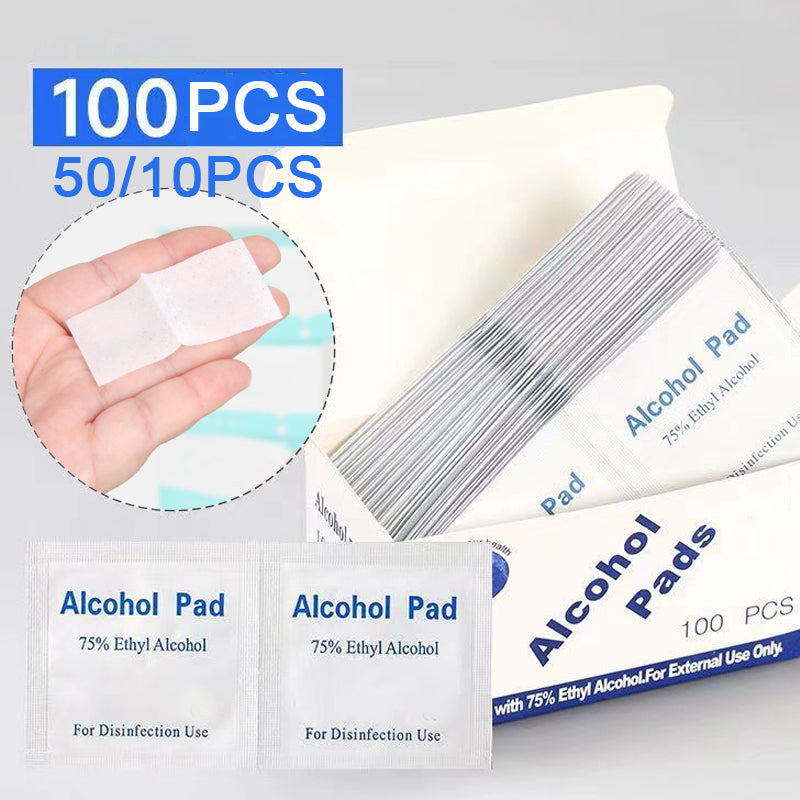10/100Pcs Car Detailing Disposable Alcohol Disinfection Cotton Pad Wash Care Pho